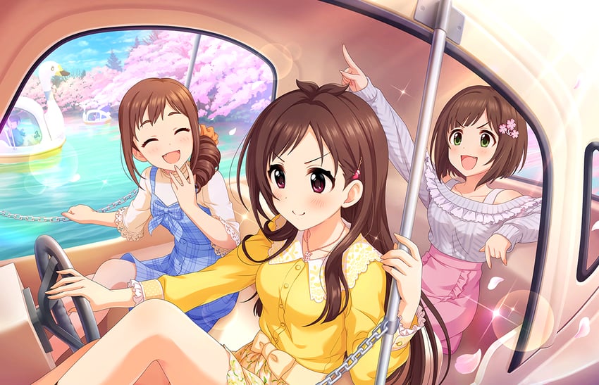maekawa miku, tsujino akari, and ohara michiru (idolmaster and 2 more)