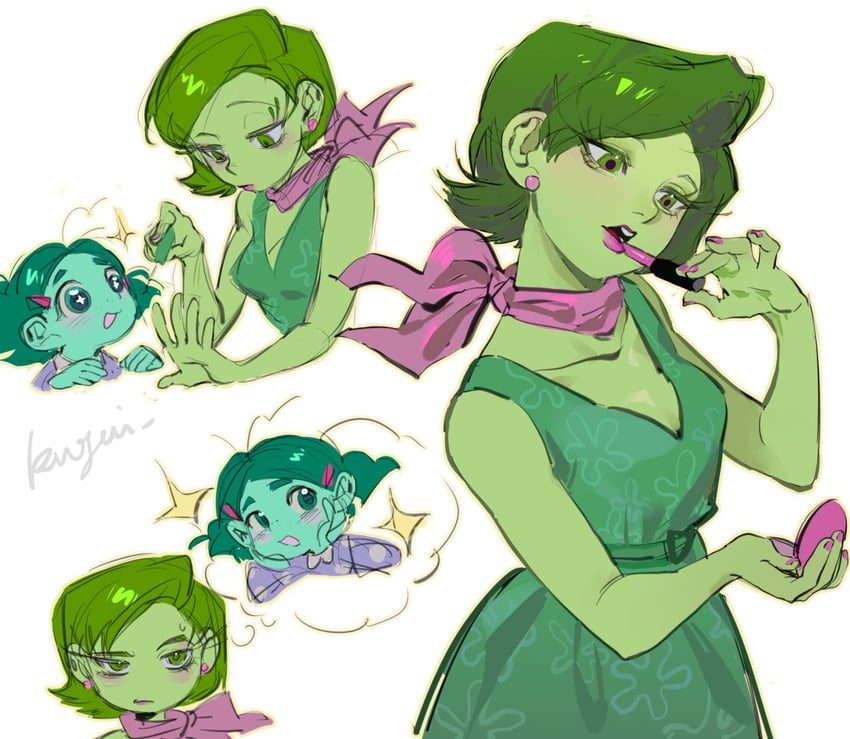 disgust and envy (inside out and 1 more) drawn by kugai697139