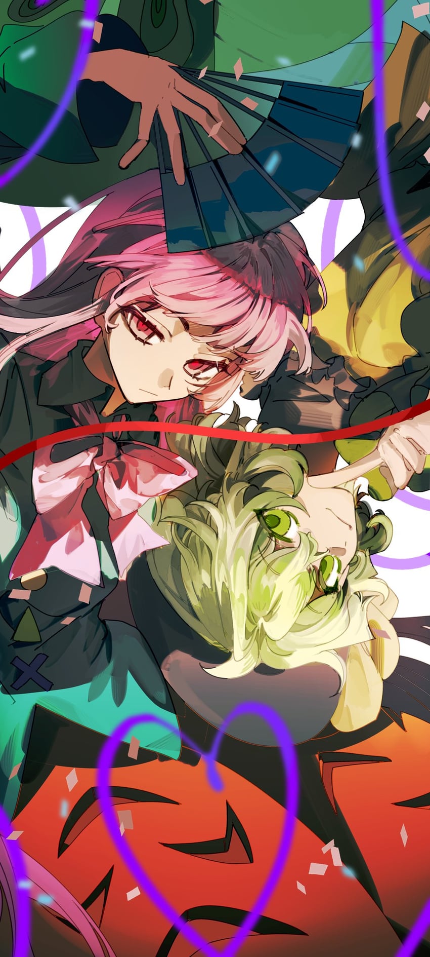 komeiji koishi and hata no kokoro (touhou) drawn by xian_qishui