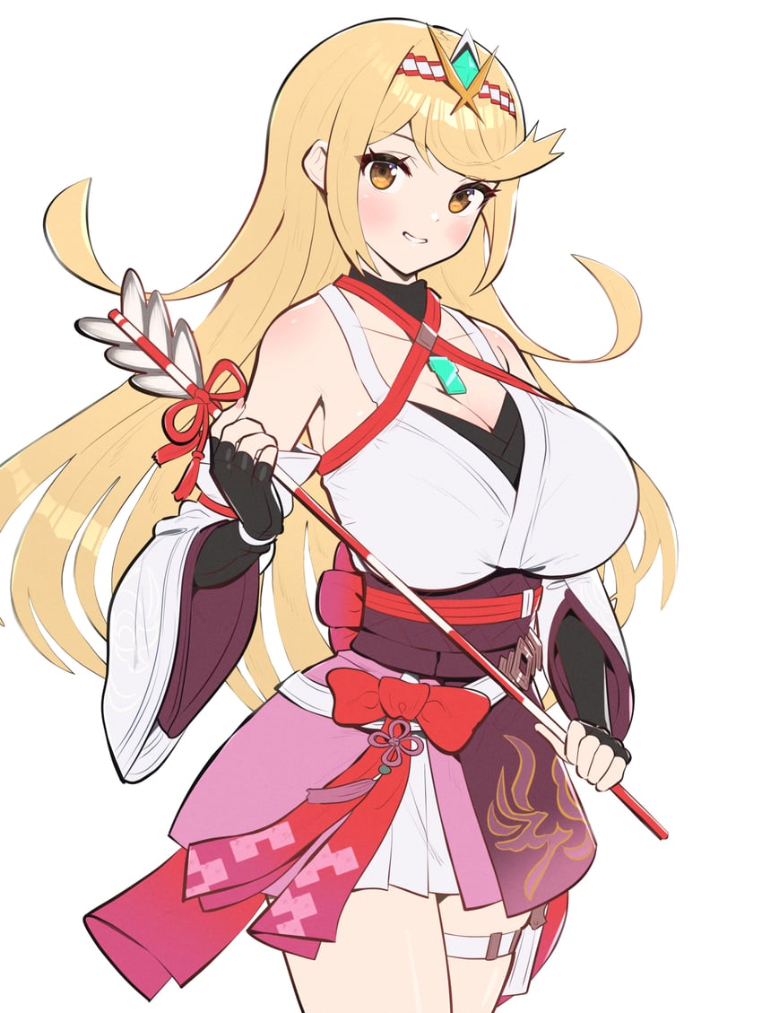 mythra and glimmer (xenoblade chronicles and 3 more) drawn by gonzarez
