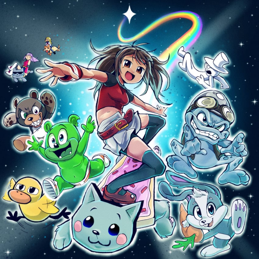 nyan cat, dougal flopguy, vera, nadine, mindy, and 7 more (original and 7 more) drawn by verafan4ever