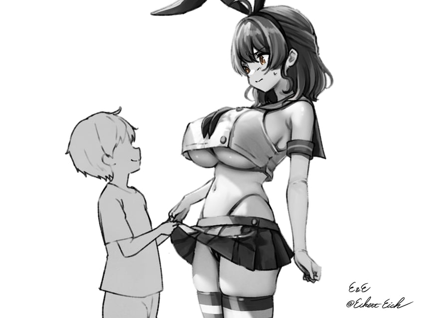 shimakaze and hanami ume (kantai collection and 2 more) drawn by eckert&eich