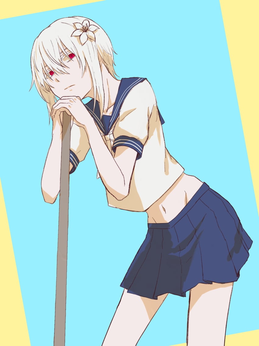 accelerator and suzushina yuriko (toaru majutsu no index) drawn by r_l_bear