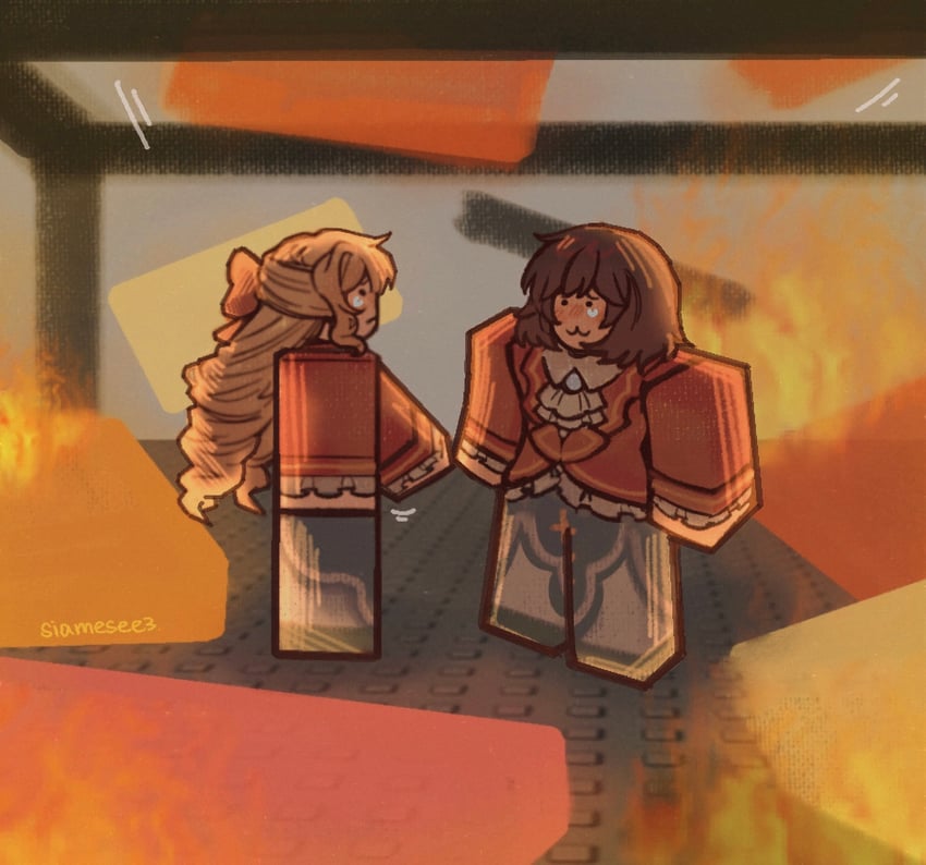 claire francois, rae taylor, and ralaire (roblox and 1 more) drawn by t4yl0r712