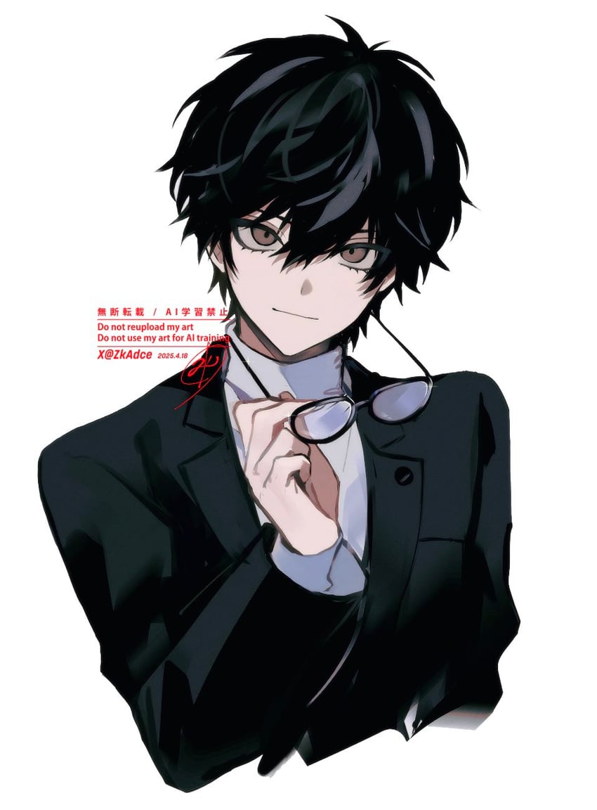 amamiya ren (persona and 1 more) drawn by zeka_(skzk_cm)