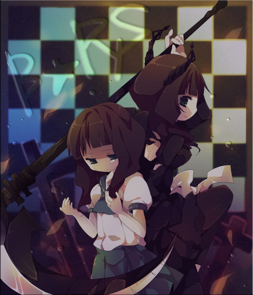 dead master and takanashi yomi (black rock shooter) drawn by ana_(rznuscrf)