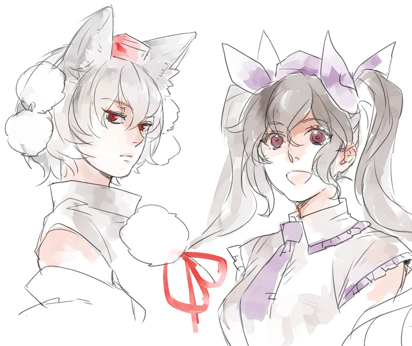 inubashiri momiji and himekaidou hatate (touhou) drawn by asakura_noi