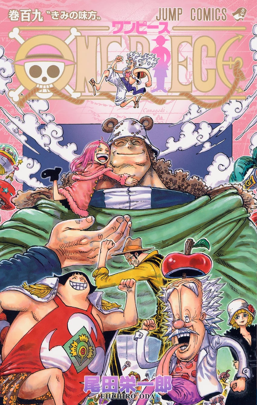 monkey d. luffy, jewelry bonney, kizaru, bartholomew kuma, dr. vegapunk, and 1 more (one piece) drawn by oda_eiichirou