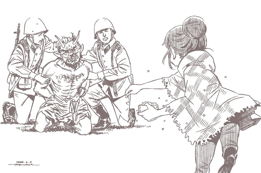 shima rin (real life and 1 more) drawn by horikou