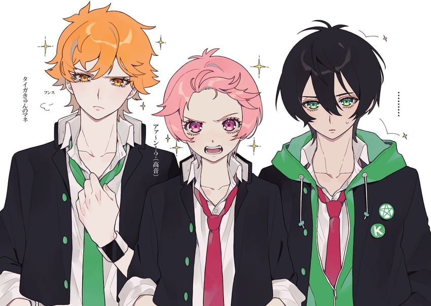 saionji leo, juuouin kakeru, and kougami taiga (pretty series and 2 more) drawn by ao_(ao0_0nemu)