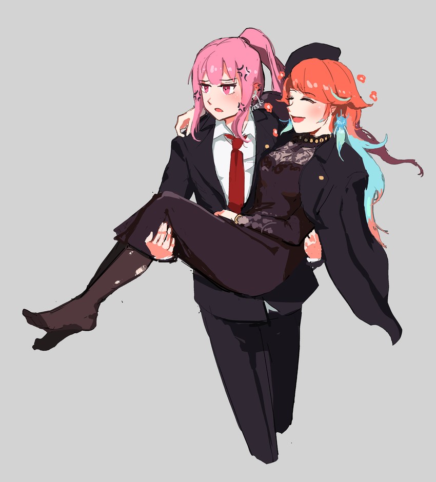 mori calliope and takanashi kiara (hololive and 1 more) drawn by vincent_wu