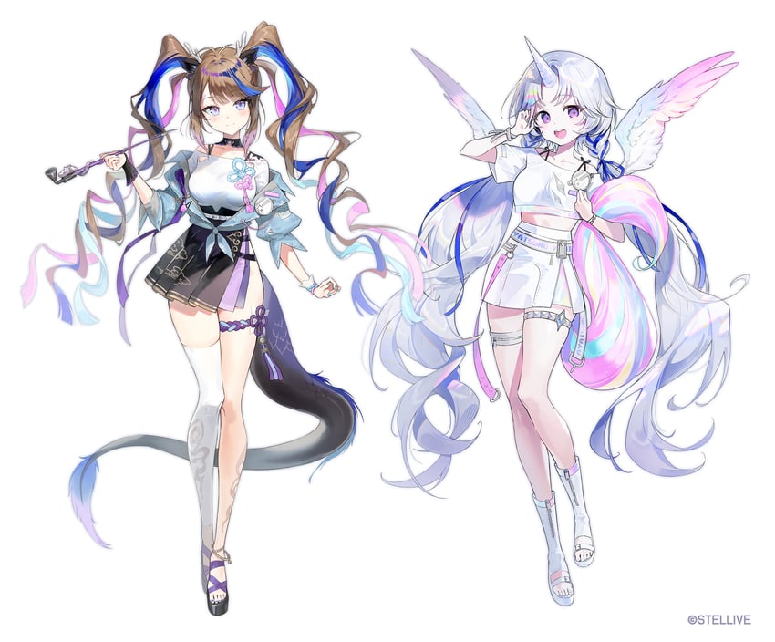 airi kanna and ayatsuno yuni (stellive) drawn by soyoong_jun