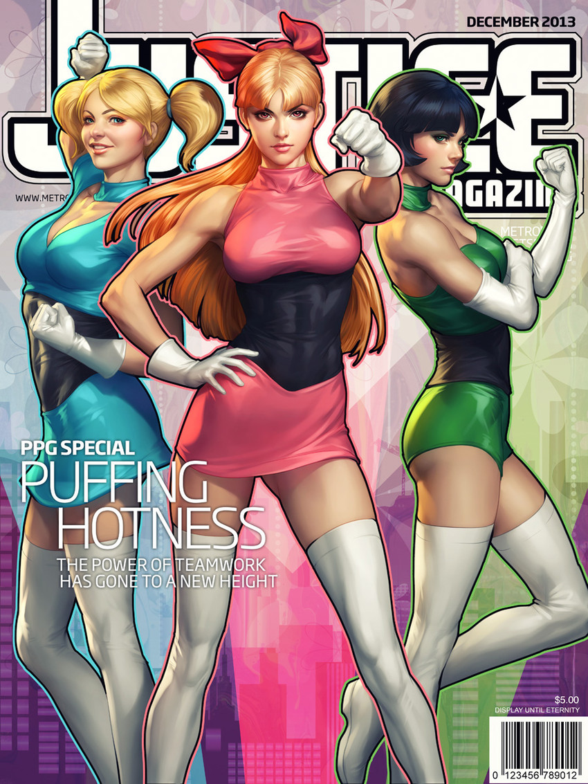 buttercup, blossom, and bubbles (powerpuff girls) drawn by stanley_lau