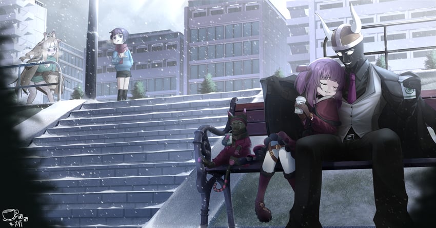 fallenshadow and shadowmama (indie virtual youtuber) drawn by tea_party_biscuits