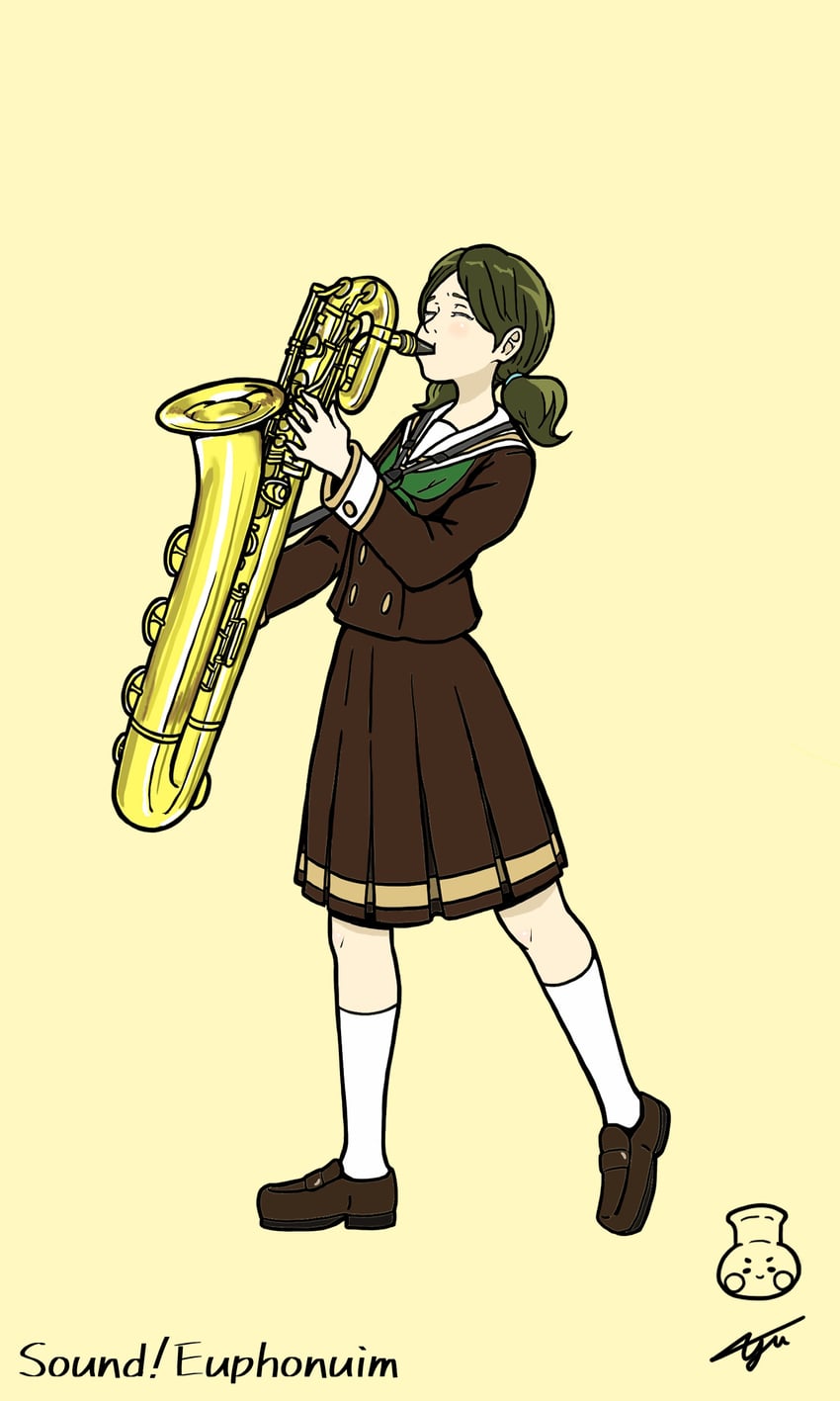 ogasawara haruka and tuba-kun (hibike! euphonium) drawn by tsuyuillust