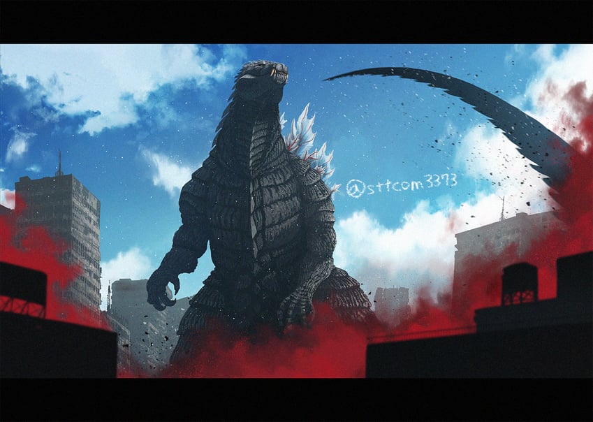 godzilla and godzilla ultima (godzilla and 2 more) drawn by suttoko