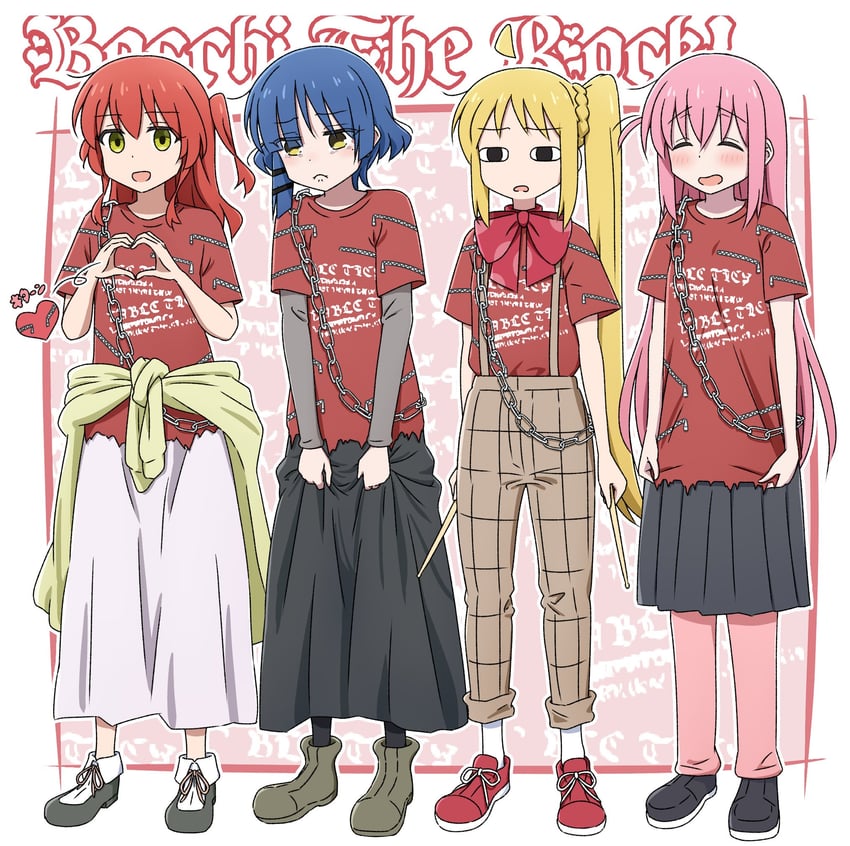 gotoh hitori, kita ikuyo, ijichi nijika, and yamada ryo (bocchi the rock!) drawn by mayo_(oekaki_bibbi)