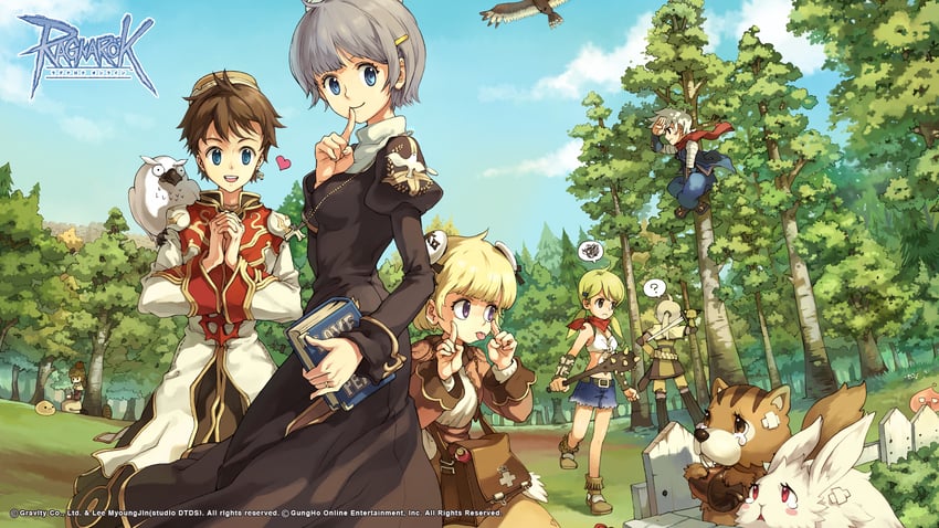 high priest, priest, poring, acolyte, swordsman, and 6 more (ragnarok online) drawn by tiv