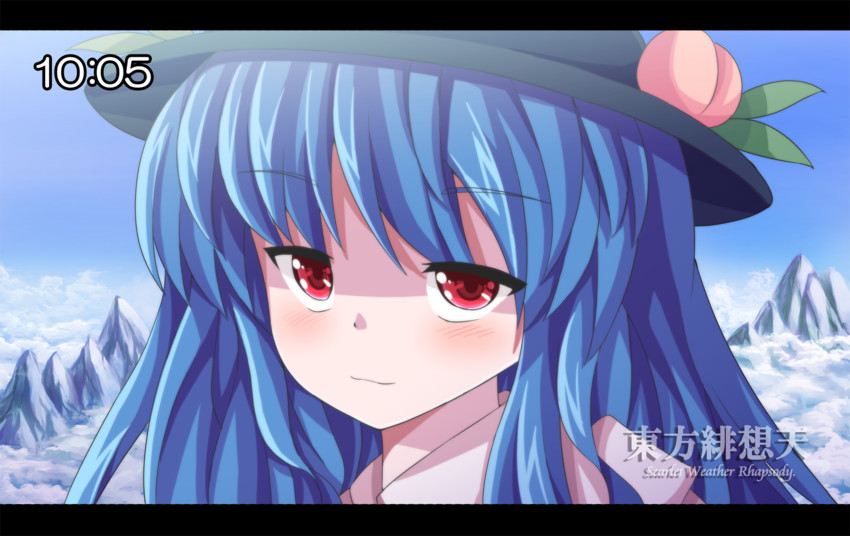 hinanawi tenshi (touhou and 1 more) drawn by maru_daizu_(aqua6233)