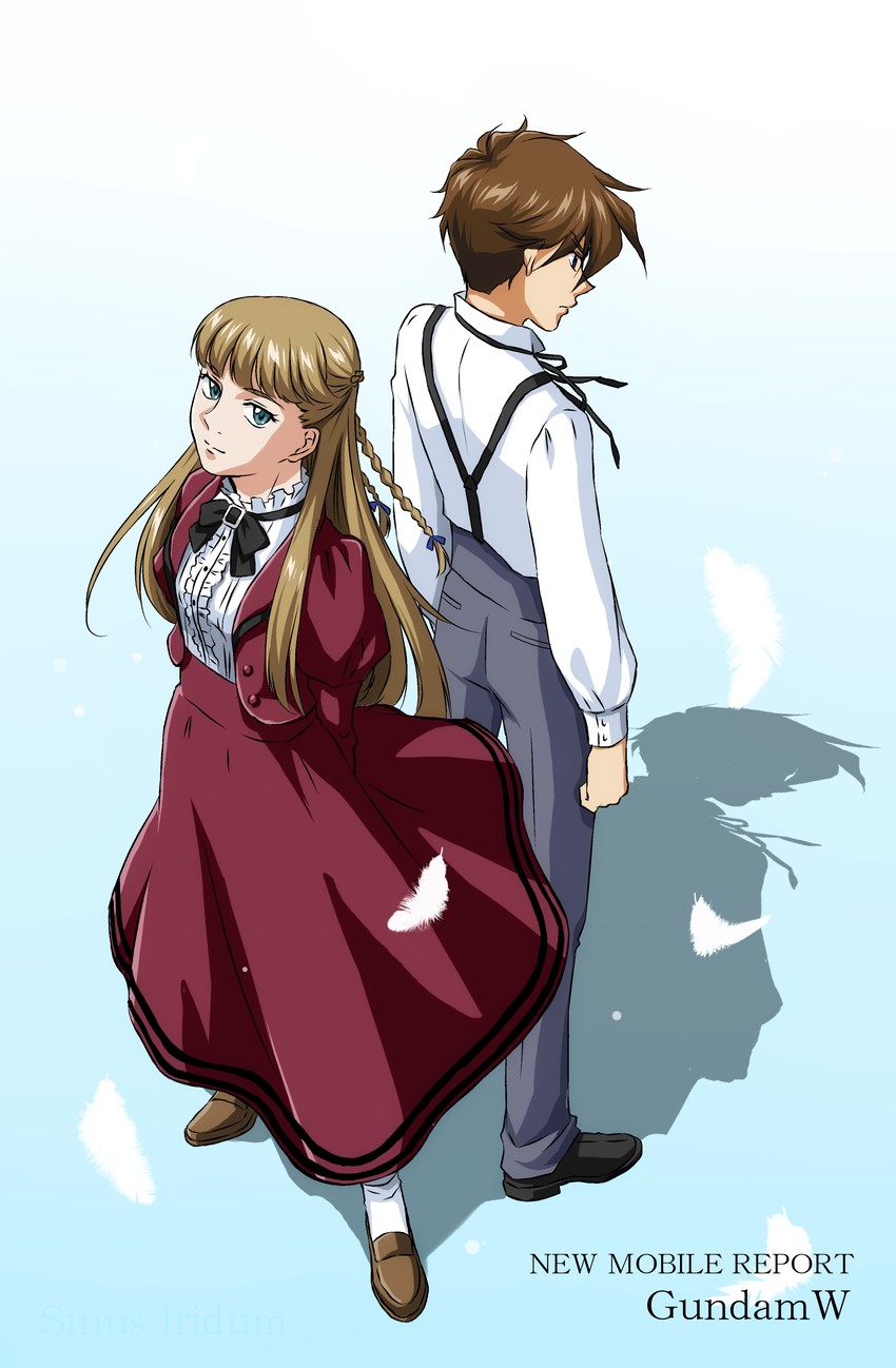 heero yuy and relena peacecraft (gundam and 1 more) drawn by rei_(usabiba)