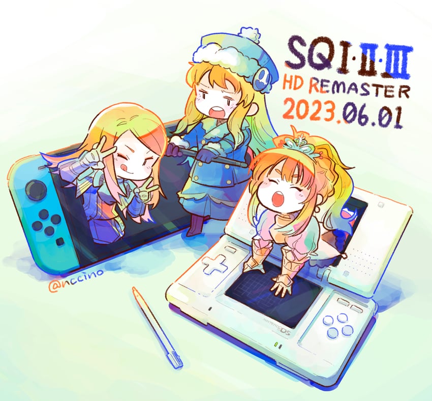 gunner, gunner 2, paladin, sovereign, paladin 2, and 1 more (sekaiju no meikyuu and 4 more) drawn by pepeko