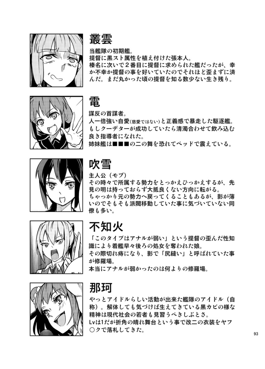 inazuma, fubuki, murakumo, shiranui, and naka (kantai collection) drawn by tsurukame