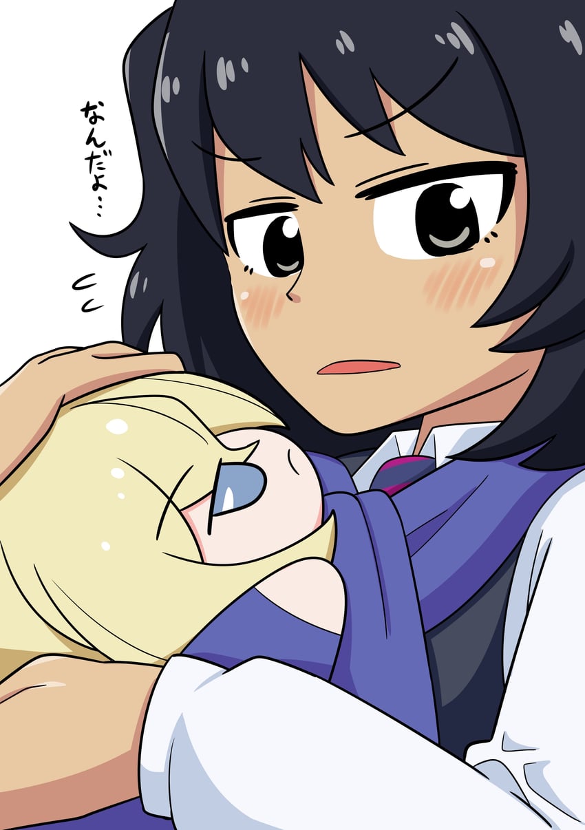 andou and oshida (girls und panzer) drawn by yb_norio