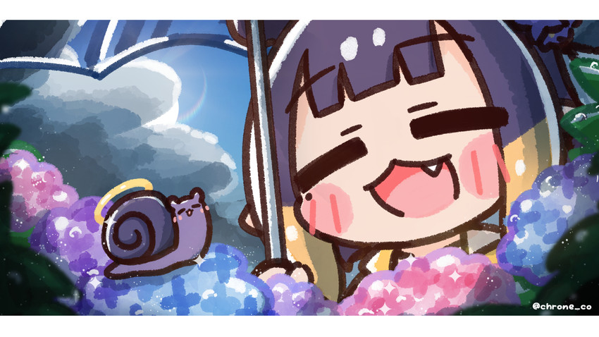 ninomae ina'nis and takodachi (hololive and 2 more) drawn by chroneco