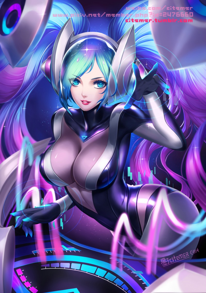 sona and dj sona (league of legends) drawn by citemer