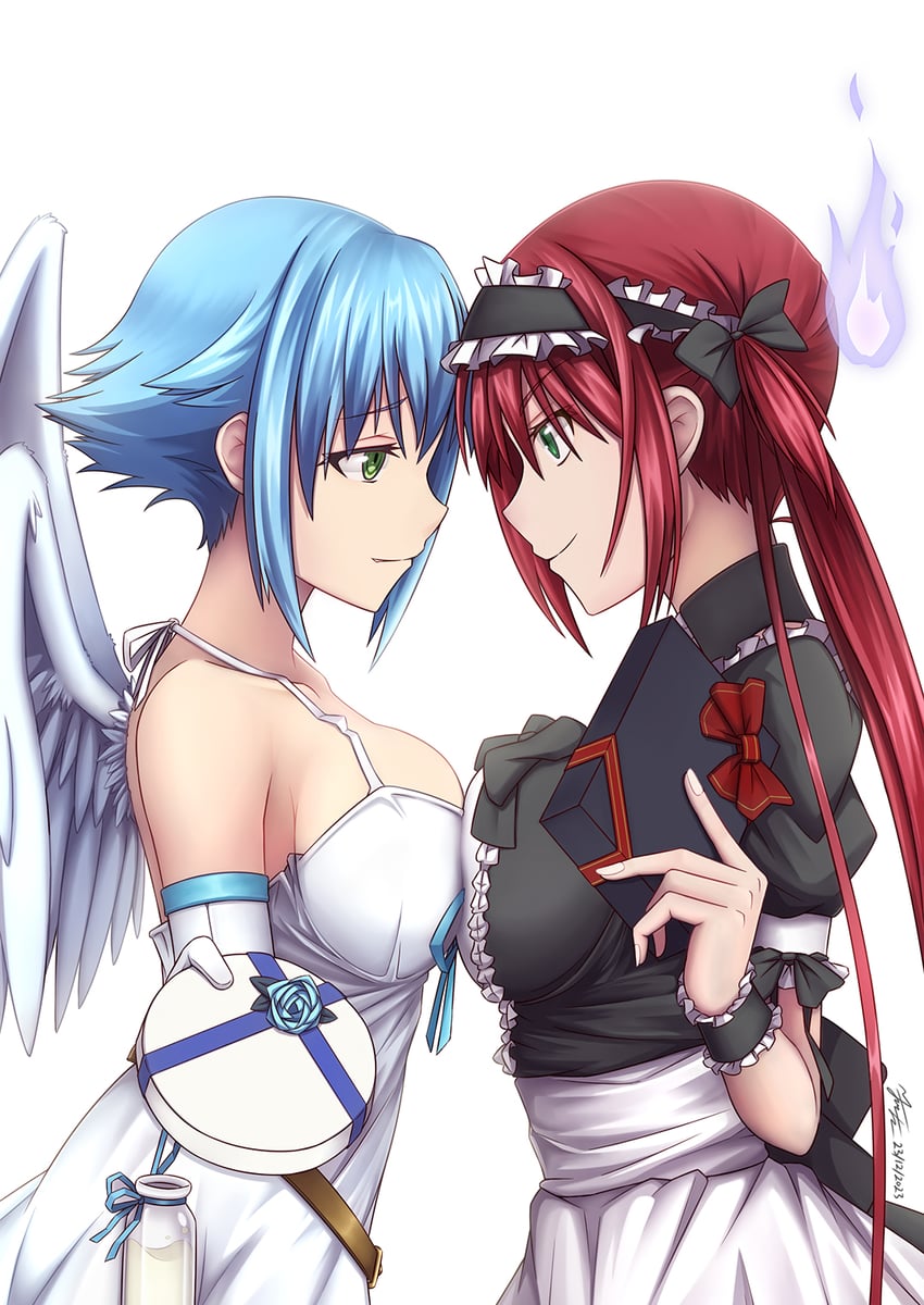 airi, nanael, and angel of light nanael (queen's blade) drawn by kkkowy0913