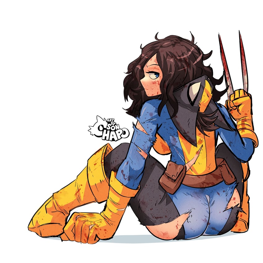 wolverine, x-23, and laura kinney (marvel and 1 more) drawn by sonchapo