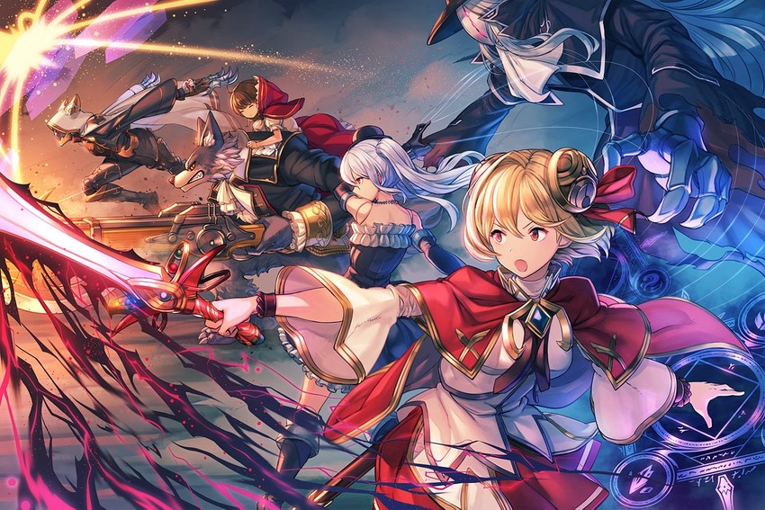 djeeta, seox, orchis, lloyd, renie, and 2 more (granblue fantasy) drawn by torio_(mocd1985)