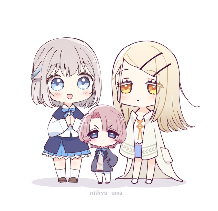 shinosawa hiro, katsuragi lilja, and arimura mao (idolmaster and 1 more) drawn by mopiwo