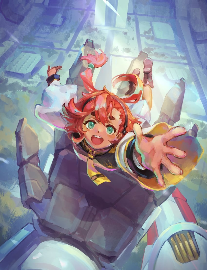 suletta mercury and gundam aerial (gundam and 1 more) drawn by paseritaberuman
