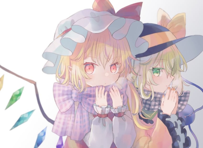 flandre scarlet and komeiji koishi (touhou) drawn by hiyuu_(hiyualice)