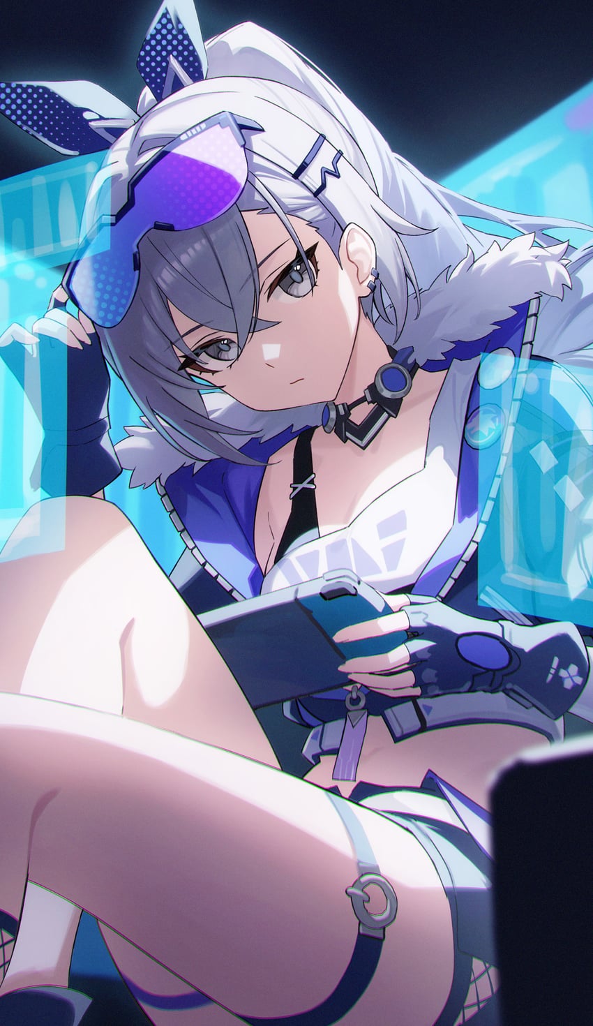 silver wolf (honkai and 1 more) drawn by shali