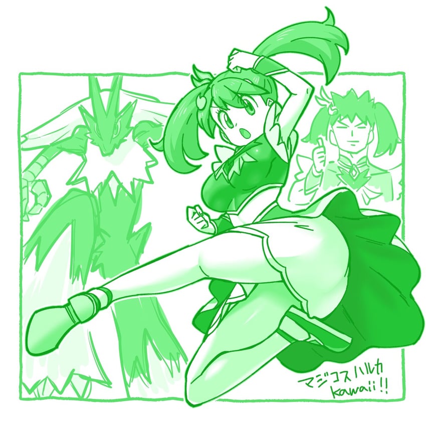 may, blaziken, and brock (pokemon and 2 more) drawn by kenchi