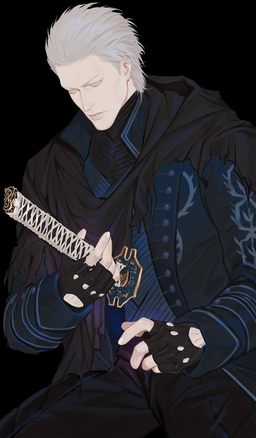 vergil (devil may cry and 1 more) drawn by sebby1725