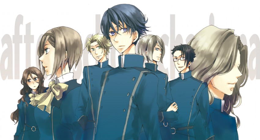 sigmund freud, napoleon bonaparte, wolfgang amadeus mozart, ikkyu soujun, kamiya shirou, and 2 more (houkago no charisma) drawn by hyu_ga