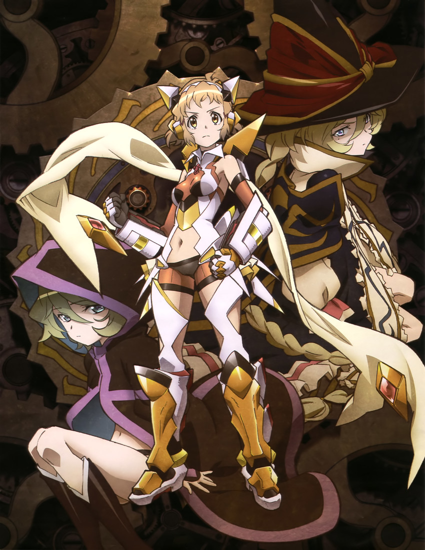 tachibana hibiki, carol malus dienheim, and elfnein (senki zesshou symphogear)