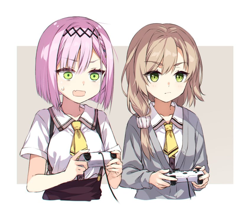 tanikaze amane and mikuni sairi (tenshi souzou re-boot!) drawn by cofetaru