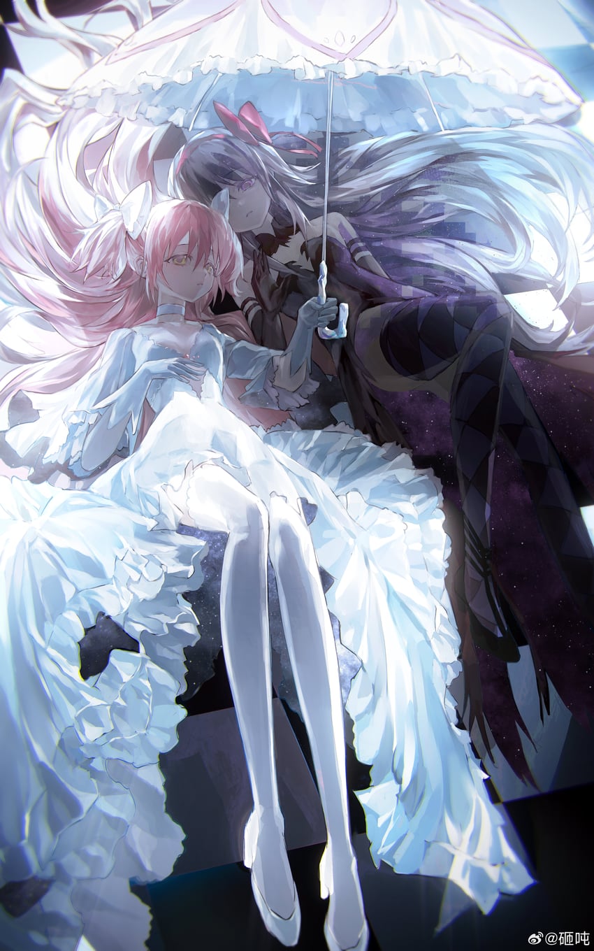 akemi homura, kaname madoka, ultimate madoka, and akuma homura (mahou shoujo madoka magica and 1 more) drawn by zadun