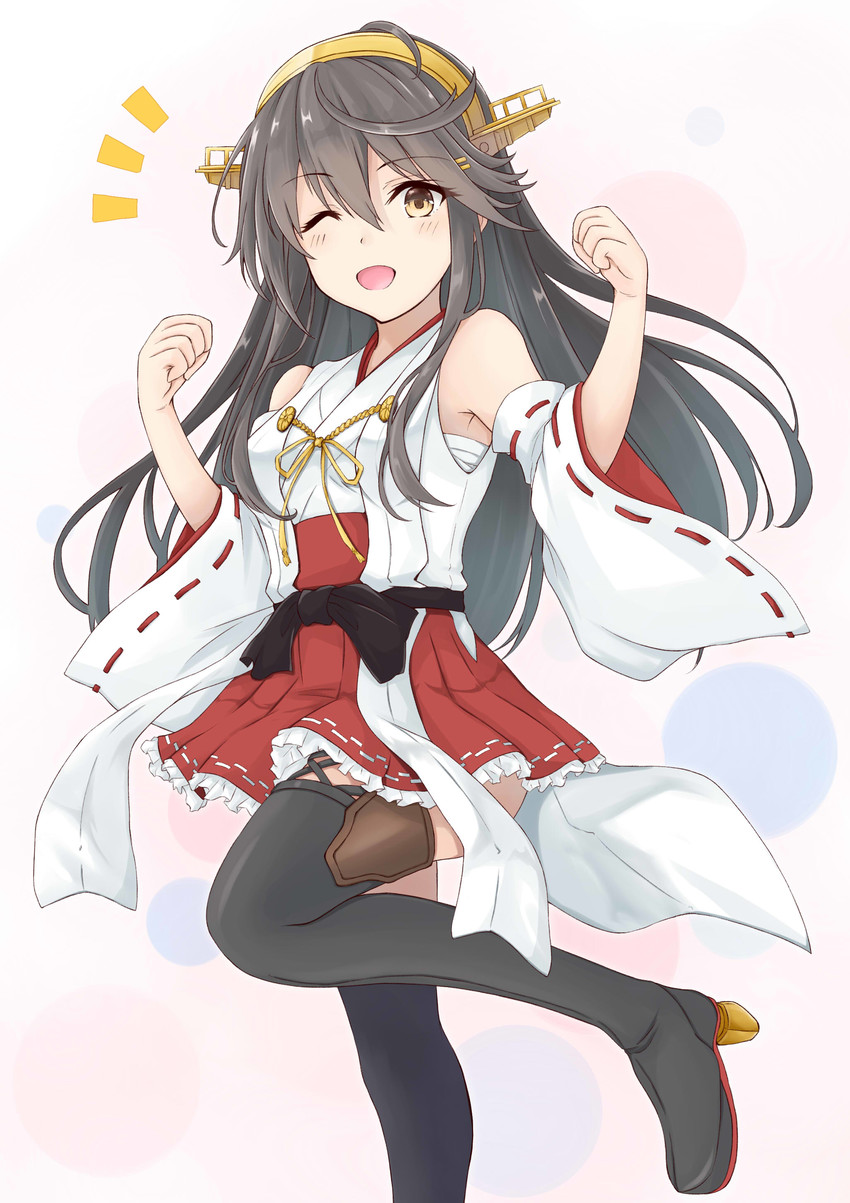 haruna and haruna kai ni (kantai collection) drawn by gensoukitan