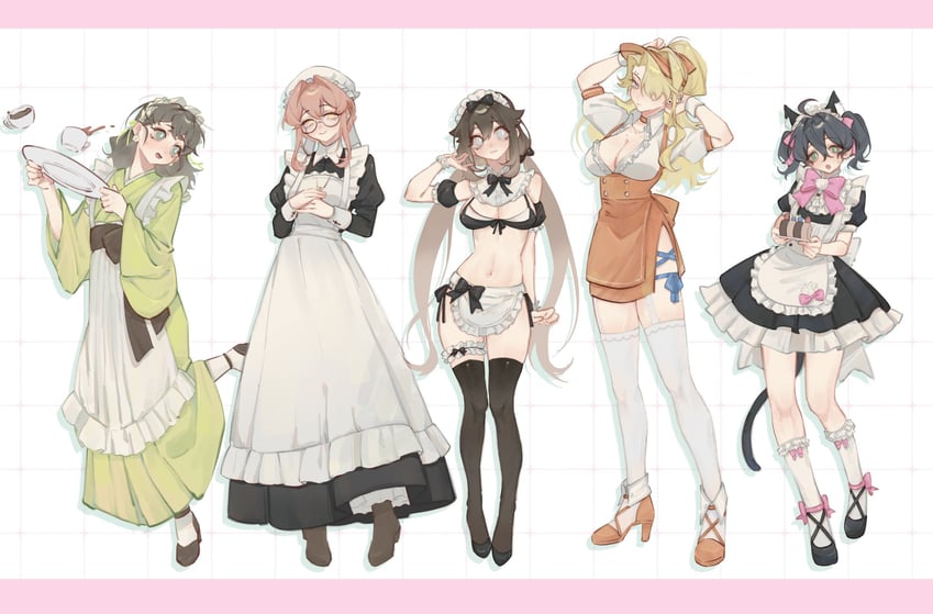player character, whitney, kylar, sydney, and robin (degrees of lewdity) drawn by you_niao