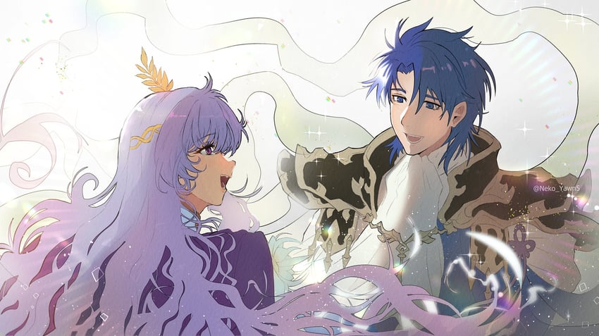deirdre and sigurd (fire emblem and 2 more) drawn by nyawn5
