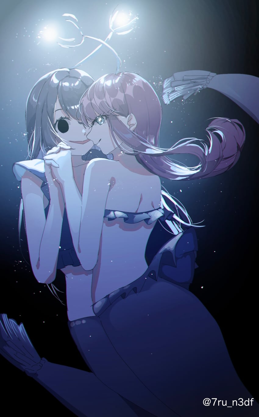 zetsubouda meru and saiki himeka (kimi no koto ga dai dai dai dai daisuki na 100-nin no kanojo) drawn by 7ru_n3df