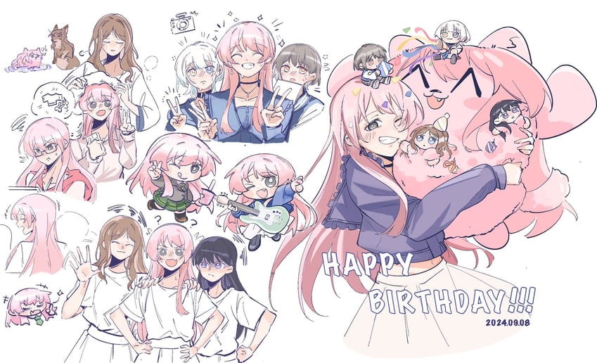 chihaya anon, nagasaki soyo, shiina taki, takamatsu tomori, and kaname raana (bang dream! and 1 more) drawn by tin_g