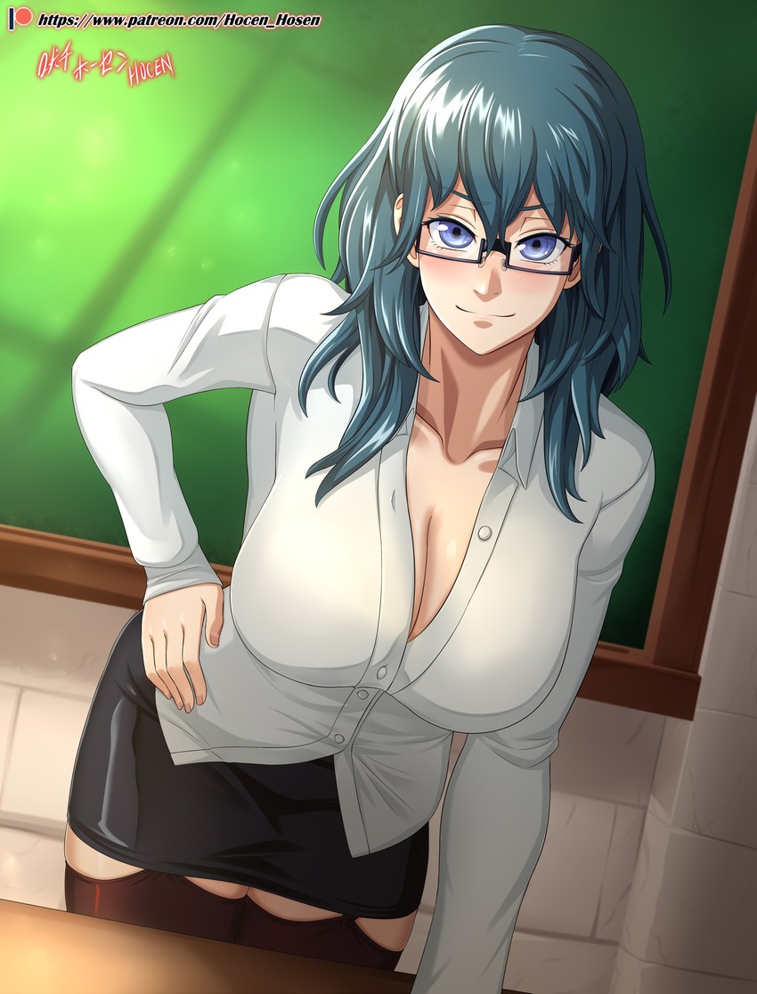 female byleth (fire emblem and 2 more) drawn by vilde_loh_hocen