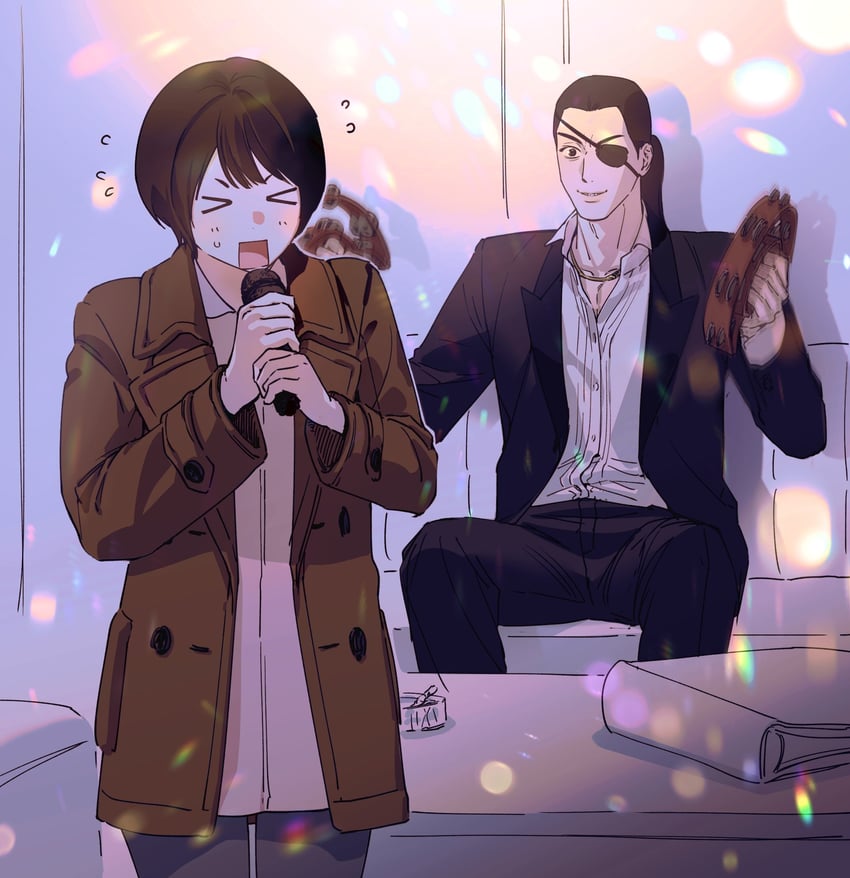 majima goro and makimura makoto (ryuu ga gotoku and 1 more) drawn by noearykz