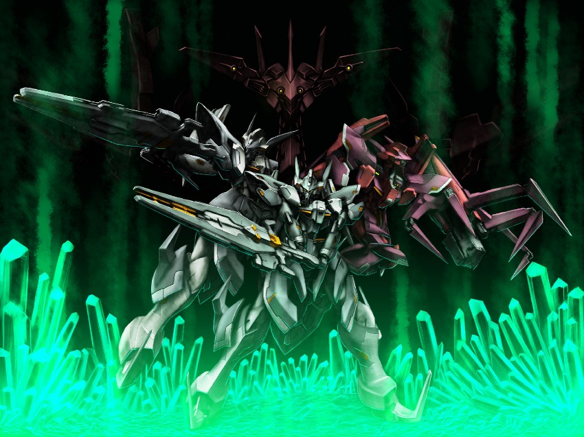 raftclans and zii gadin (super robot wars and 1 more) drawn by tro_(trombe)